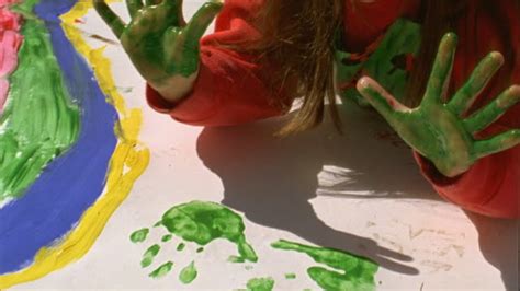 4 girls finger painting|4 Girls Finger Painting stock videos and footage